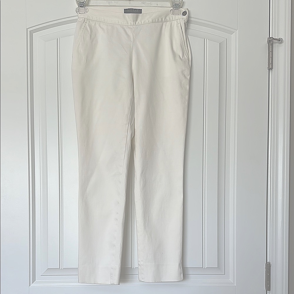 Summer White Chinos Relaxed Textured Fabric